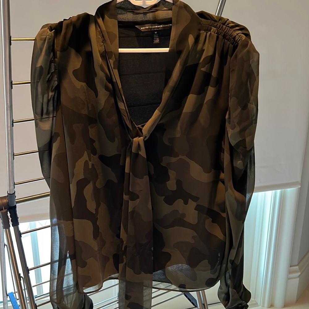 Camouflage print blouse